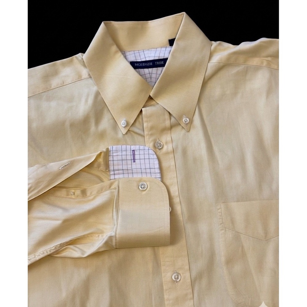 McKenzie Tribe Mens XL Yellow Button Down Long Sleeve Oxford Nautical Flag